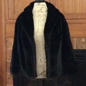 Dark Chocolate faux fur cape
